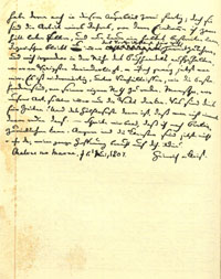 Manuskript eines Briefes an Ulrike