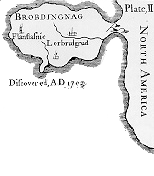 Karte von Brobdingnag